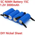 1.2v SC 3000mAh 21410 Ni-MH batteria ricaricabile per aspirapolvere Spazzatrice Drone Trapano elettrico batteria FAI DA TE foglio di nichel