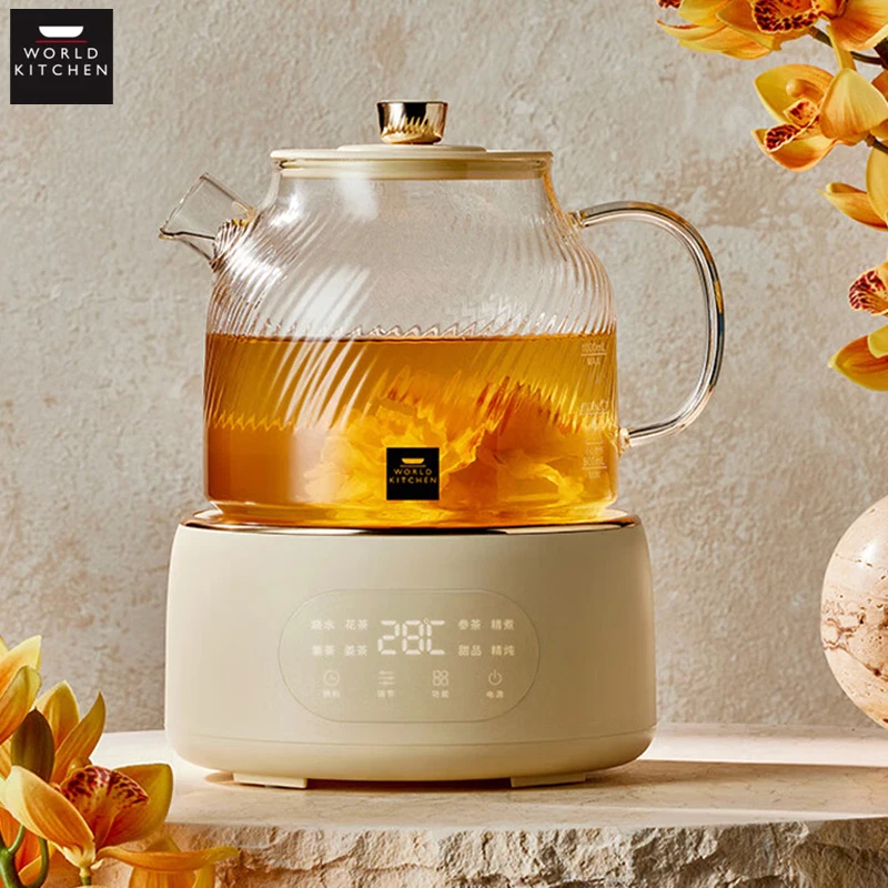WORLD KITCHEN Glas-Wasserkocher, Temperaturregelung, Haushalts-Multi-Gesundheitskessel, lebensmittelechtes Material, 24-Stunden-Reservierung Image