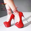 16cm High Heels auf Plattform Frauen 2024 neue Frühling Herbst Hochzeits feier Schuhe Nachtclub rot Stiletto Pumps weiblich plus Größe 34-43
