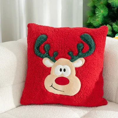 Beliebte Weihnachts kissen Shu Samt Stickerei Umarmung Santa Claus bestickte Urlaub Dekoration Image