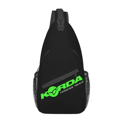Korda Fishing Logo Sling Bags für Herren, cooler Fisch, Karpfen, Fischer, Geschenk, Schulter, Brust, Umhängetasche, Rucksack, Reisen, Wandern, Tagesrucksack