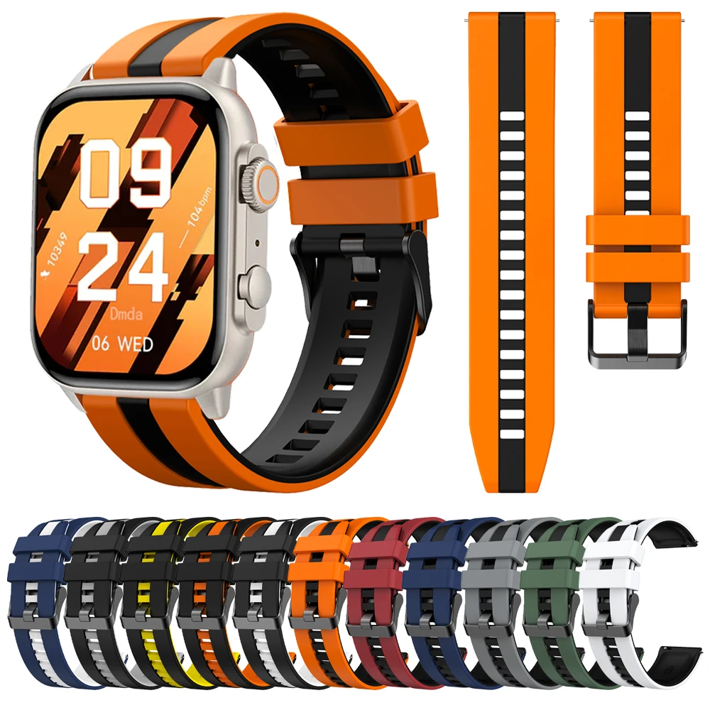 20mm 22mm Uhren armband für colmi p71 Silikon band für colmi m42/c81 c60 c61/i31/p68 p73/p28 plus Armband armbänder Zubehör Image