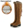 Hohe Schnee Stiefel Frau Schuhe Wasserdicht Über Das Knie Stiefel Weibliche Mode Pelz Warme Plüsch Winter Lange Stiefel Damen hohe Stiefel 43