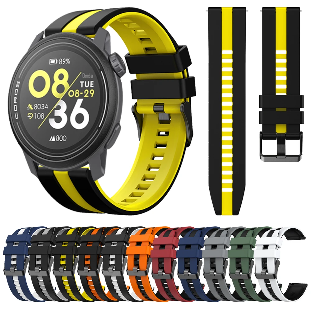 20mm 22mm Sport Ersatz band für Coros Pace 3 Uhren armband für Coros Pace 2/Apex 2Pro 42mm 46mm Zubehör Silikon Armband Image