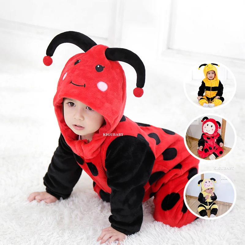 Tier Biene Marienkäfer Neugeborene Baby kleidung Bodysuit Junge Mädchen niedlichen Stram pler Mode Cosplay Kostüm Kleinkind Overall Outfits Pyjama Image
