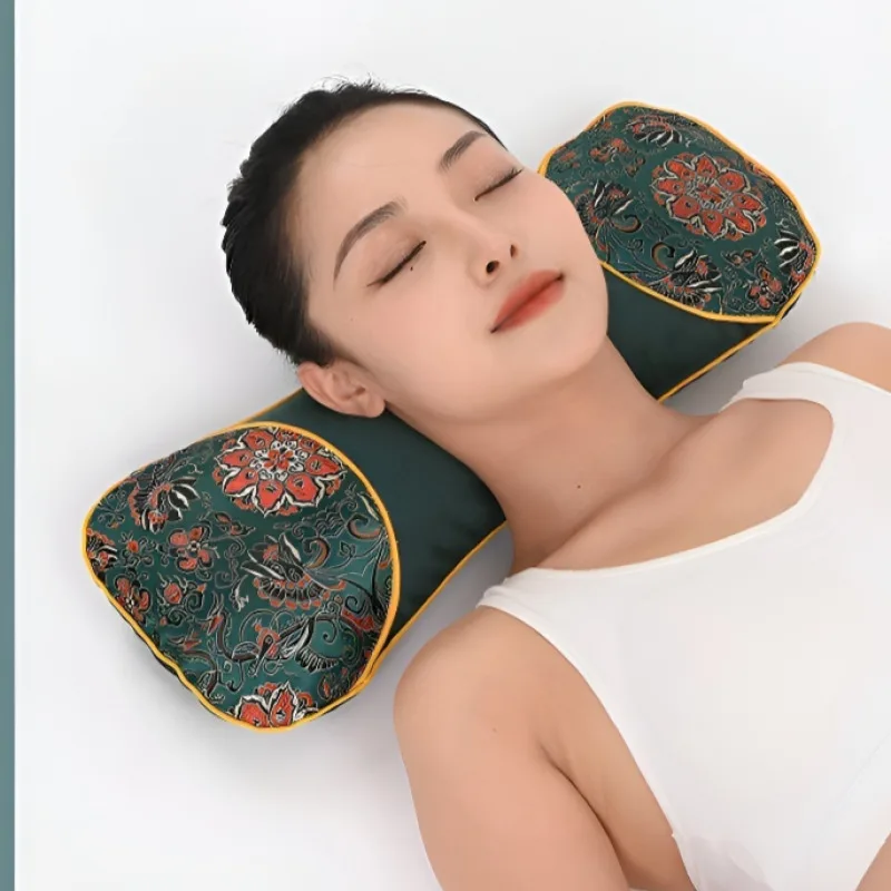 Heizendes Beifuß-Nackenkissen, kühles Eisseiden-Nackenkissen zum Schlafen von Nackenknochen Image