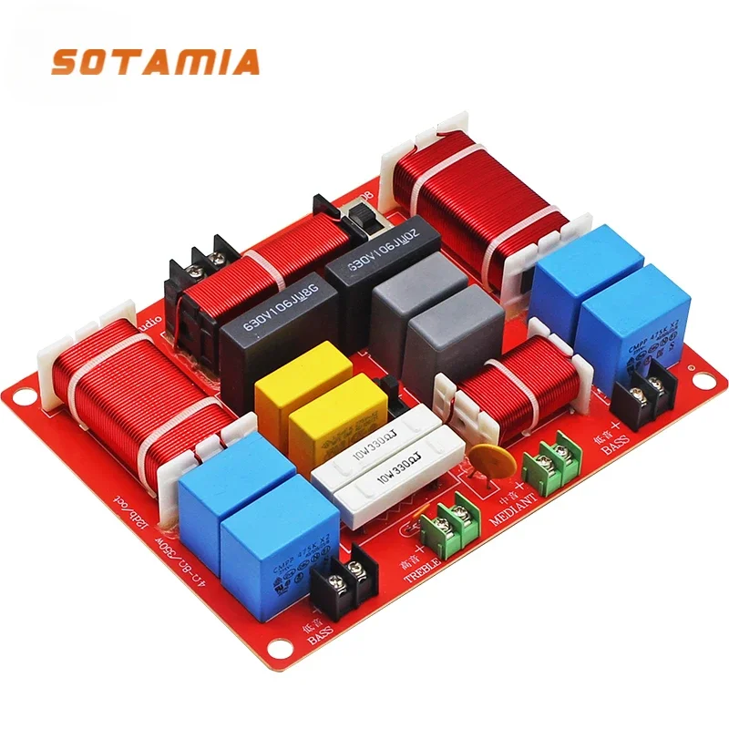 Sotamia 600w Vier-Wege-Crossover Höhen Mitte zwei Bass Audio Lautsprecher Frequenz teiler Filter DIY Heimkino Sound Lautsprecher Image