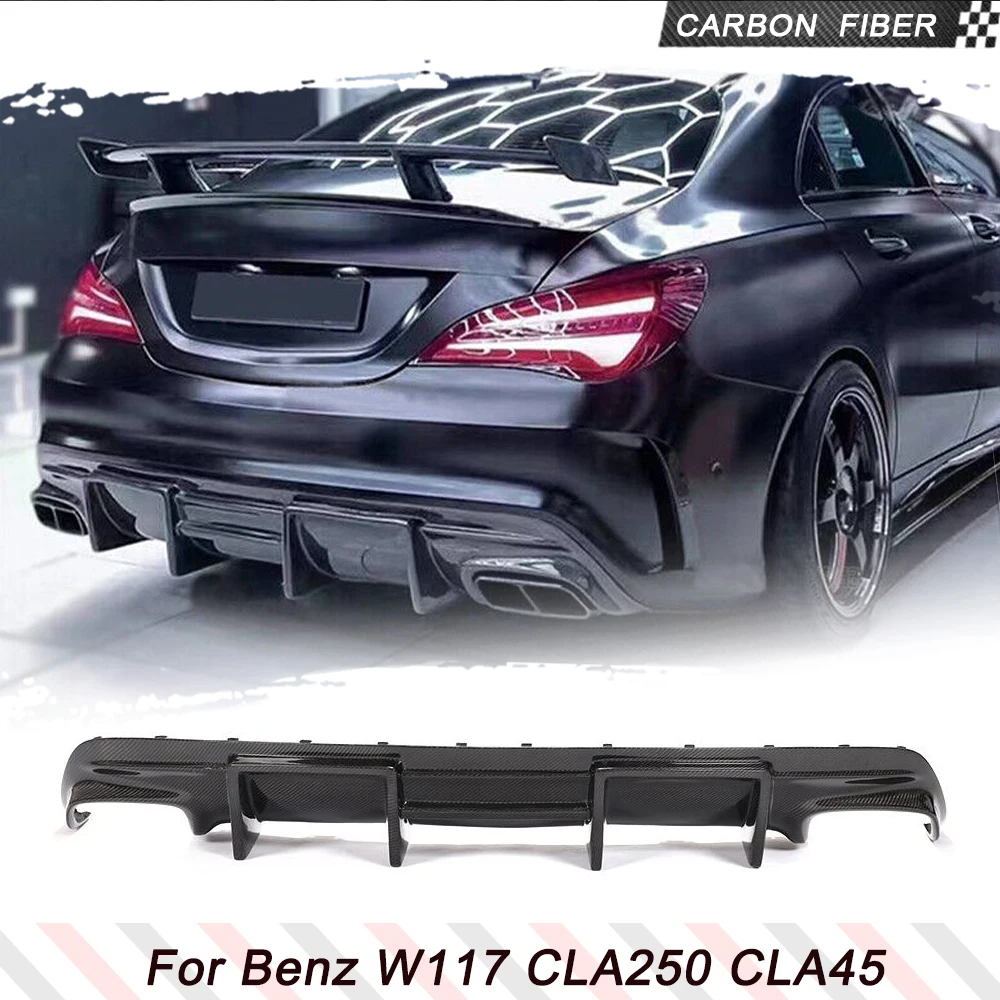Diffusore paraurti posteriore auto in fibra di carbonio/FRP per Mercedes-Benz classe Cla W117 C117 CLA220 CLA250 Sport CLA45 2016 - 2019 labbro posteriore