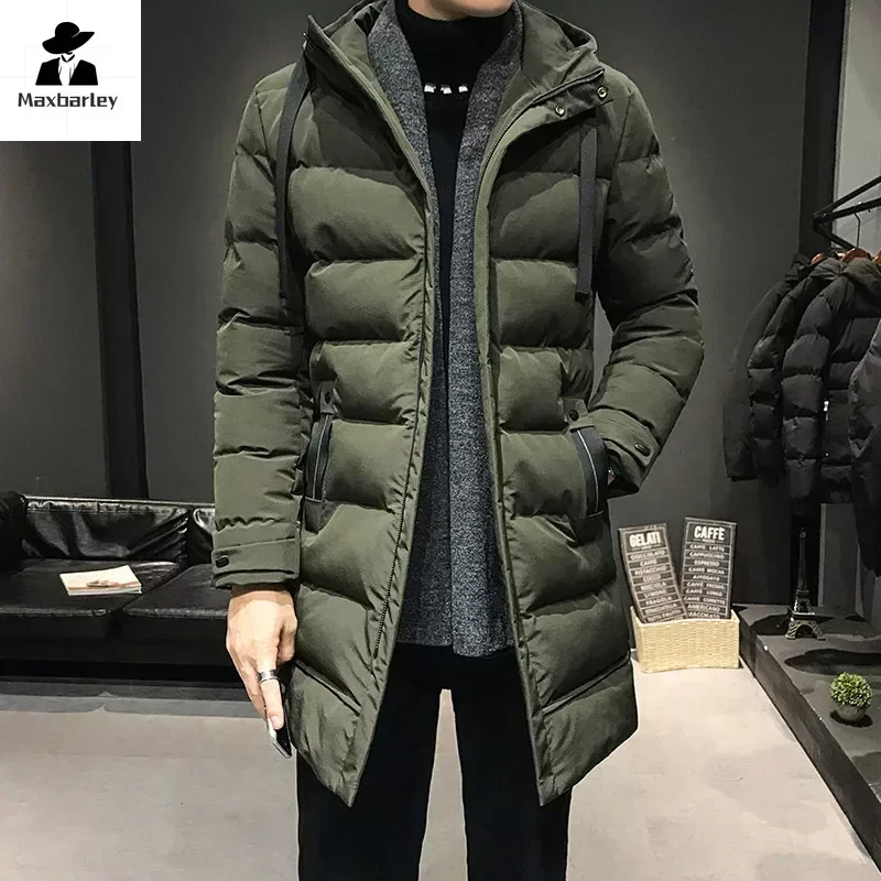 Männer Lange Unten Jacken Winter Mäntel Chaquetas Mit Kapuze Casual Winter Parkas Hohe Qualität Männlich Grün Warme Parkas Mäntel Größe 8XL