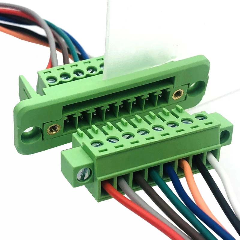 1Set 15EDGWC Pitch 3,81mm 2P/3P/4P/5P/6P/8P/9P Steckbare Terminal Block Stecker JM15EDGKM 3,81mm Pitch Image