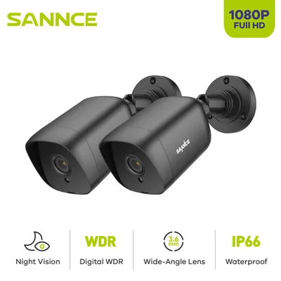 Sannce 2/4pcs 2.0mp 2,0 p tvi Überwachungs kameras Indoor Outdoor ir Nachtsicht CCTV-Überwachungs kamera mit BNC-Kabel