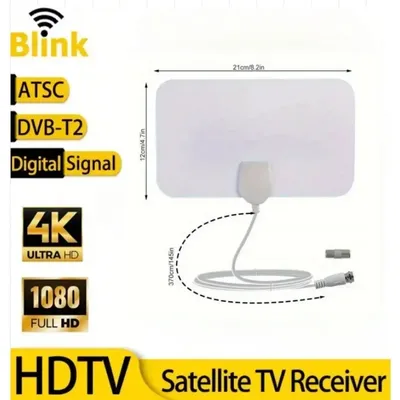 1080p-Antenne für Zuhause, Hotel, TV, digitale HD-Innenantenne, 200 Meilen Reichweite, digitale Innenantenne
