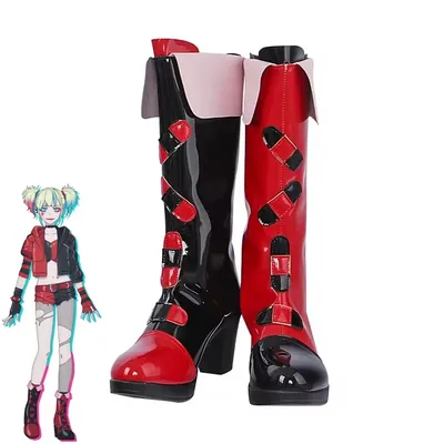 Für Harley Quinn Cosplay Schuhe Anime chinesischen Stil Halloween für Frauen Spiel Rollenspiel Requisiten Image