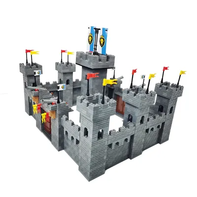 Hochburg Baustein Krieg von Herrlichkeit Echtheit Schloss Ritter Befestigten Position Bildungs Ziegel Spielzeug Junge Geschenk Image