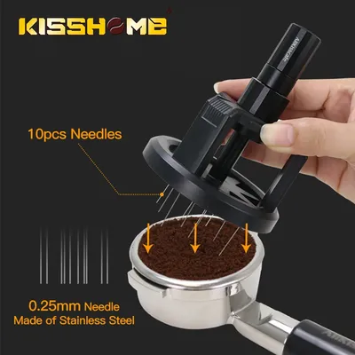 Alikisscafe Espresso WDT Werkzeug Rotary Nadel Distributor Magnetische Für 51mm 54mm 58mm Siebträger Barista Werkzeuge Kaffee zubehör