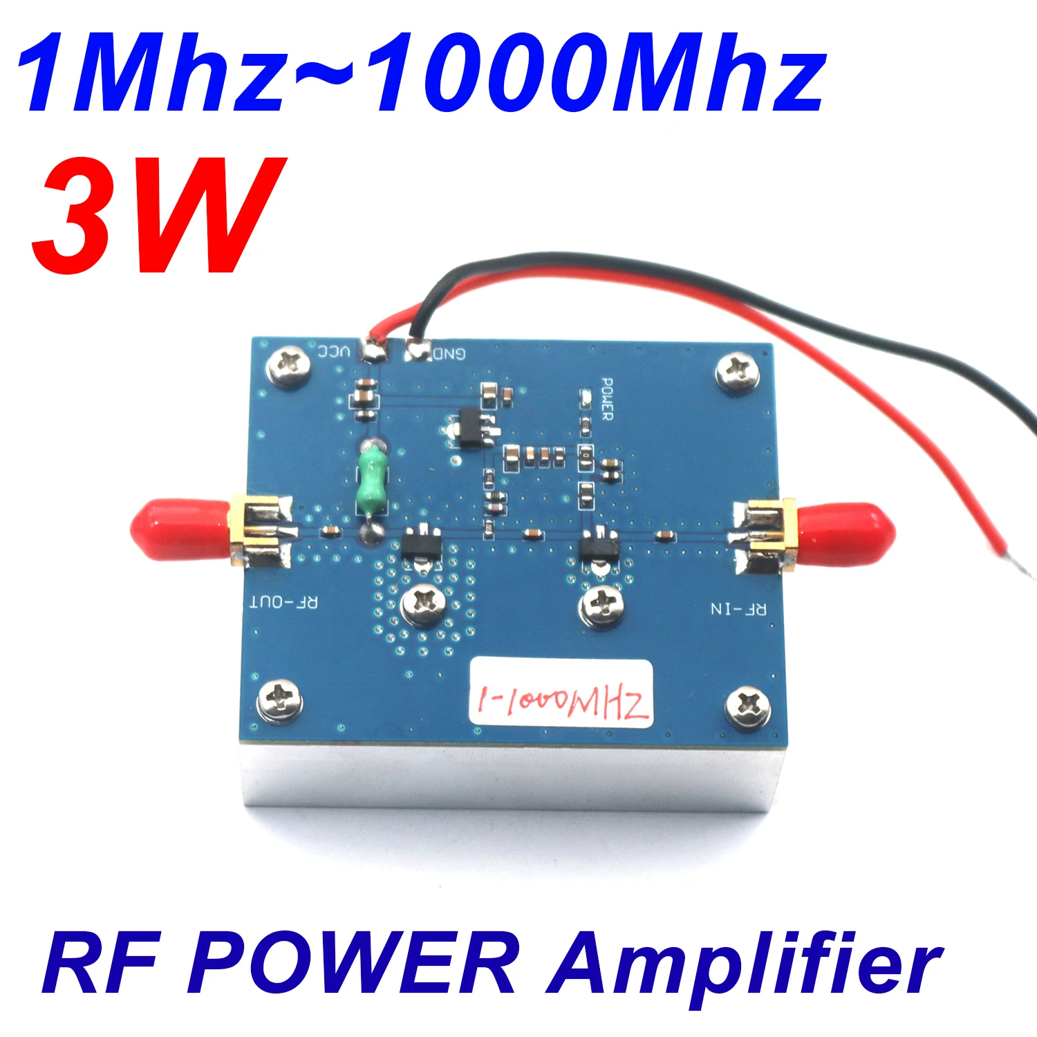 1 ~ 1000 Mhz 3 W RF POWER Verstärker Sender Signal Radio FM VHF UHF Kurzwelle 433 Mhz Walkie Talkie 915 Mhz GNSS LORA Helium Miner Image