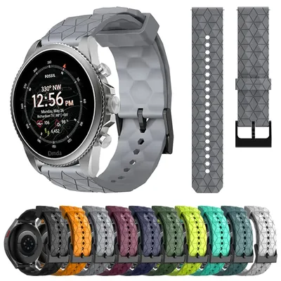 Silikon-Sportarmband für Fossil GEN 6 44 mm Smart Watch Band Zubehör 20 mm 22 mm für Fossil GEN 5E 44 mm / GEN 5 LTE 45 mm Handgelenk