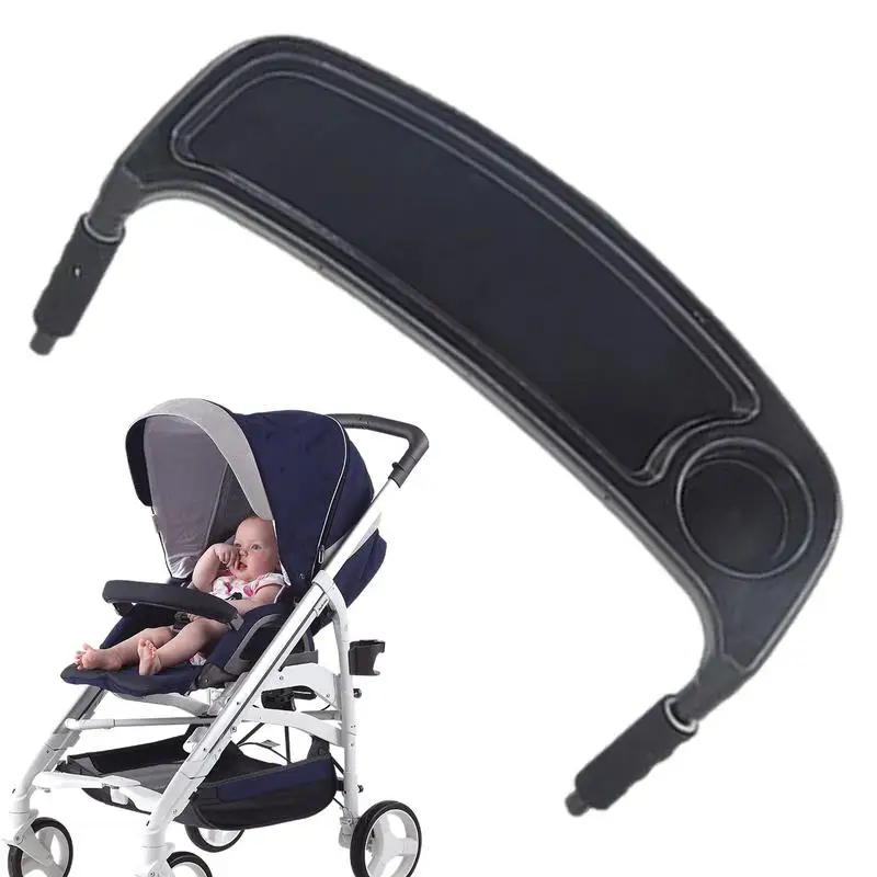 Kinderwagen Esstisch Tablett Universal Kinder Kinderwagen selbst füttern Abendessen Snack Tablett mit Getränke halter Kinderwagen Zubehör Platte Image