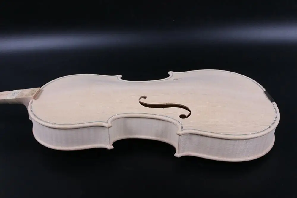 Professionelle Unfinished Violine 4/4 Flamme Ahorn Violine Fichte Handgemachte Image