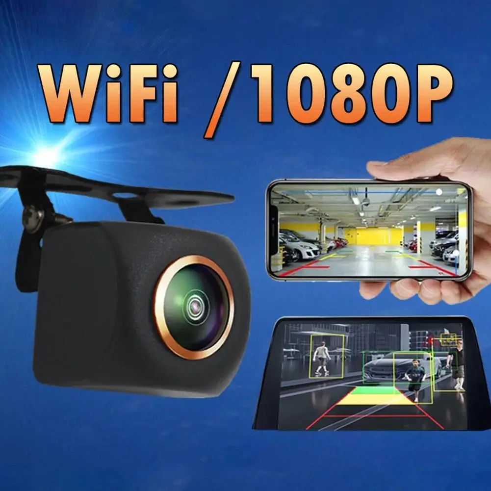 1080p drahtlose Auto Rückfahr kamera WiFi 2,4 Grad GHz 12V/USB-Kamera wasserdichte Nacht IP67 Umkehrung w U3P0 Image