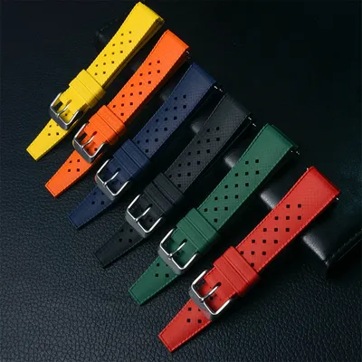 KLASSISCHER TROPISCHER STIL FKM-UHRENARMBAND 18 mm 20 mm 22 mm Uhrenarmband für Seiko für Oris Image