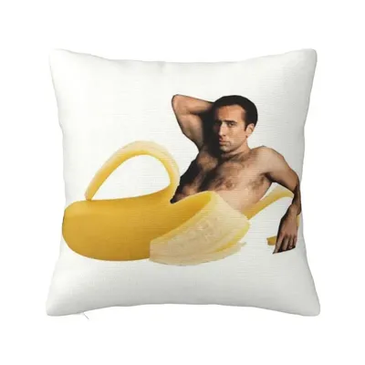 Nicolas Käfig in einer Banane Wurf kissen bezüge Dekoration Kawaii lustige Meme Stuhl Kissen Image