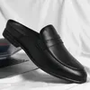 Sommer Business Männer Schuhe Casual Fashion Herren Slipper Echt leder Half Slipper atmungsaktive