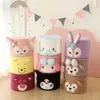 Sanrio Cartoon Plüsch Sofa Hocker Kawaii Hello kitty Cinna moroll Kuromi Runde zu Hause Wohnzimmer Sitz Kinder Schuh Wickel hocker