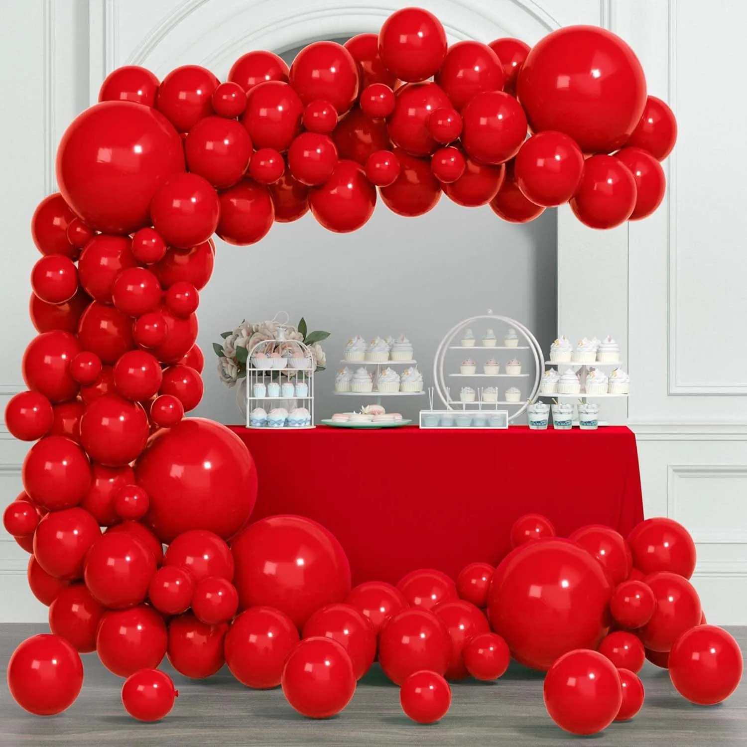 100 stücke grau und andere Farben Latex Ballon Bogen Set für Geburtstage, Hochzeiten, Geschlecht offenbaren, Junggesellen abschied, Familien treffen Image