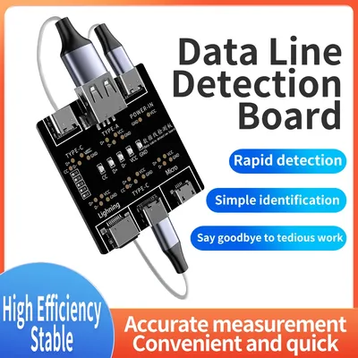 DT3 Datenkabel-Erkennungsplatine, USB-Kabeltester, Kurzschluss-Ein-Aus-Schalt-Testplatine, Werkzeug für iOS Android Typ-C-Testplatine Image