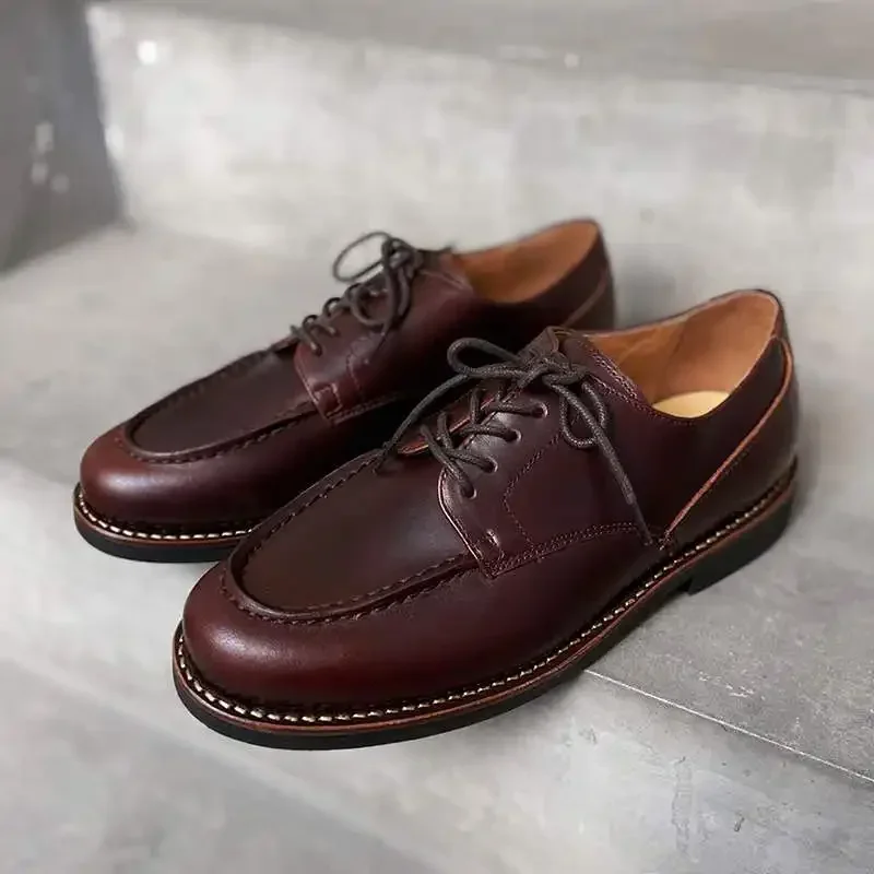 Derby-Schuhe, klassisch, langlebig, Goodyear-Schweißen, Herrenschuhe, echtes Leder, Business, robust, Heritage, formelle Herrenschuhe