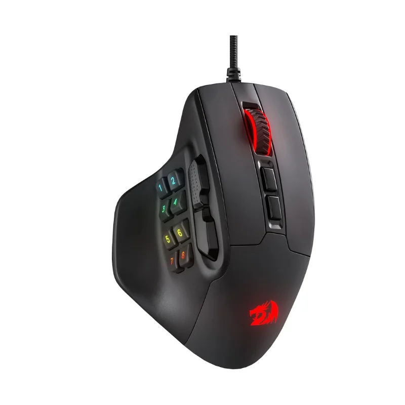 Redragon M811 Aatrox MMO Gaming-Maus, 15 programmierbare Tasten, kabelgebundene RGB-Gamer-Maus mit ergonomischem, natürlichem Griff Image
