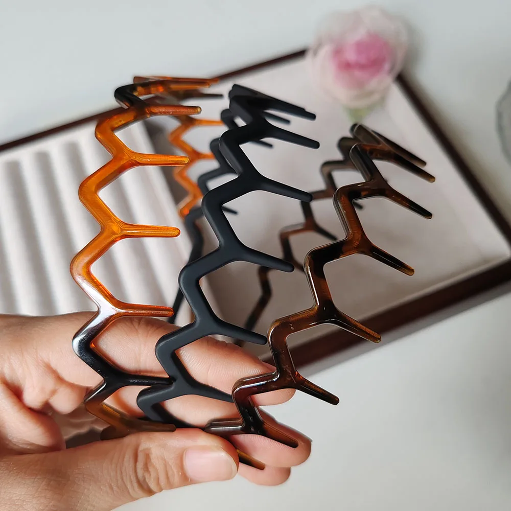 2pc Retro Leopard Schwarz Lünette Haarbänder Stirnbänder für Frauen Mädchen Vintage Hoop für Party Washface Werkzeug Haar Bands zubehör Image