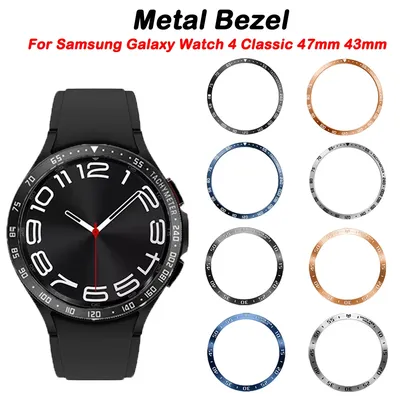Metall Lünette Ring für Samsung Galaxy Uhr 6 klassische 47mm 43mm Edelstahl Rahmen gehäuse Image