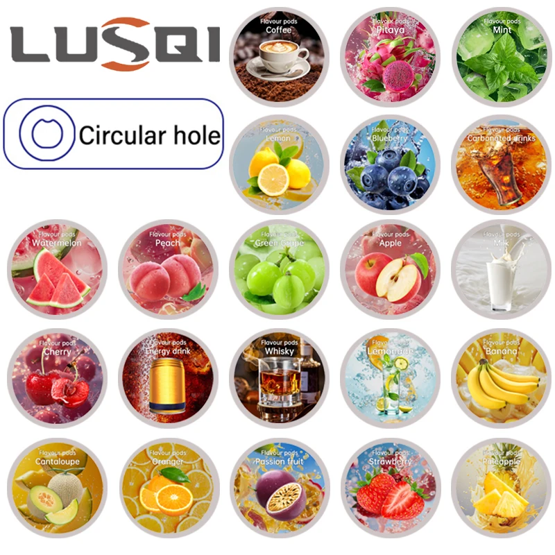 LUSQI 1PC Aroma Pods Fruchtduft Sport Wasserflasche Aroma Pod für Aroma Trinkflasche Aroma Ring Pod Image