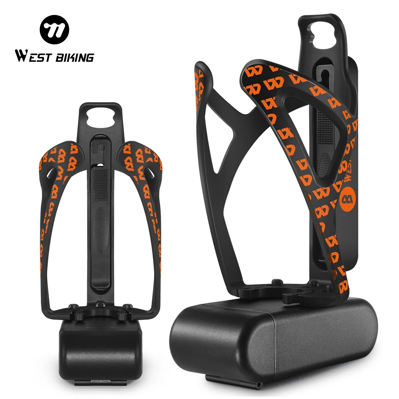 WEST BIKING Fahrrad-Flaschenhalter, 3-in-1, stabiler Fahrrad-Flaschenhalter, Reifenheber, Werkzeugkasten, Radfahren, Flaschenhalter, Fahrradzubehör Image