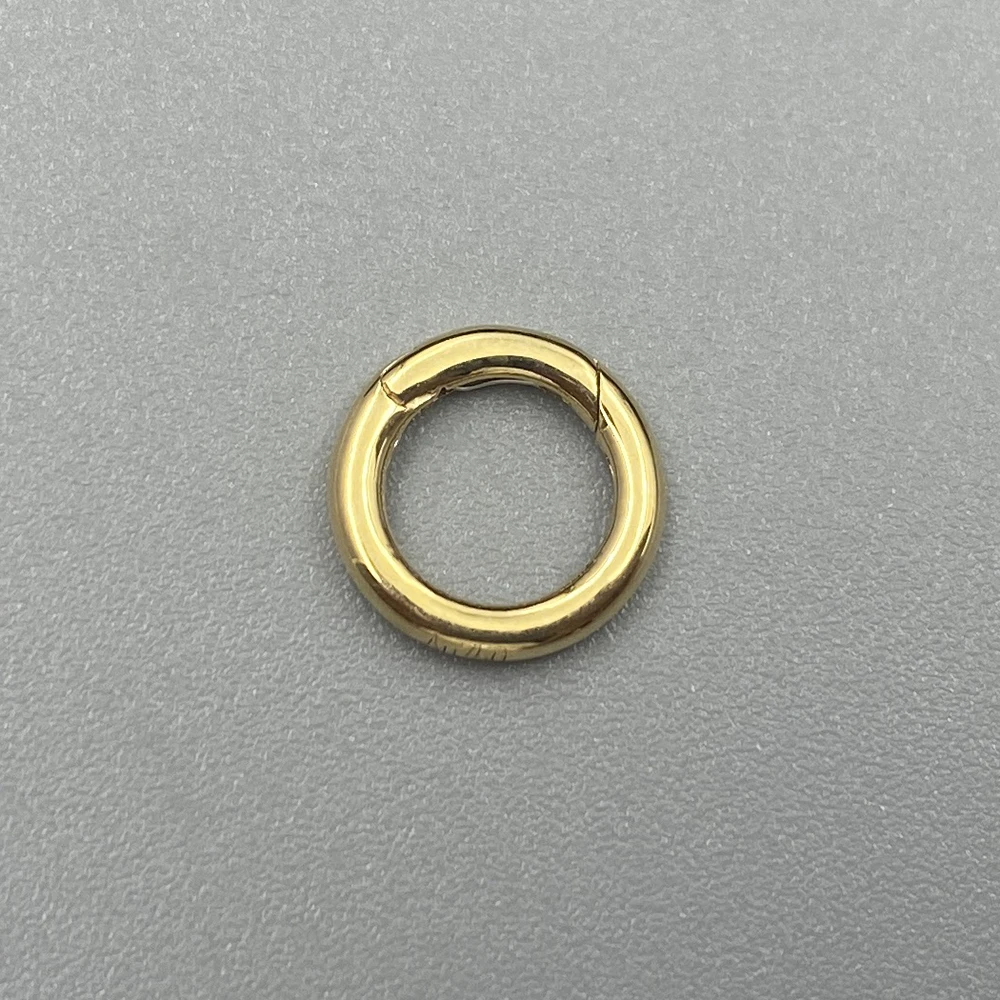 Reines Echt 18k Gold Universal Stecker Feder Ring Verschluss Sinya Au750 Edlen Schmuck Zubehör DIY Erkenntnisse Komponenten Image