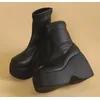 2023 neue Stil Sexy Elegante Chunky Plattform Frauen Stiefeletten Große Größe 43, Zu Fuß Bequeme