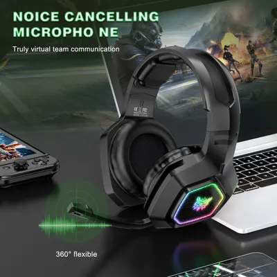 Onikuma b100 Gaming-Headset 2,4 GHz Ultra-Low-Latency-Kopfhörer mit Geräusch unterdrückung und Mikrofon für PC ps5 Image