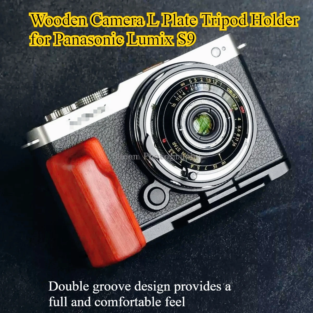 Holz kamera l Platte Arca Schweizer Stativ halter Griff Griff für panasonic Lumix S9 Typ Halterung Schnell verschluss Basis 모니터штатив Image