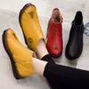 Neue Herbst Winter Echtes Leder frauen Schuhe 3 Farben Zip Frauen Stiefeletten Handgemachte Flache