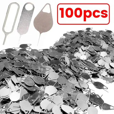 100/10 Stücke Metall Auswurf Sim Karte Tablett Offenen Pin Nadel Schlüssel Werkzeug für Universal Telefon für IPhone 14 13 SamSung Xiaomi Apple IPad