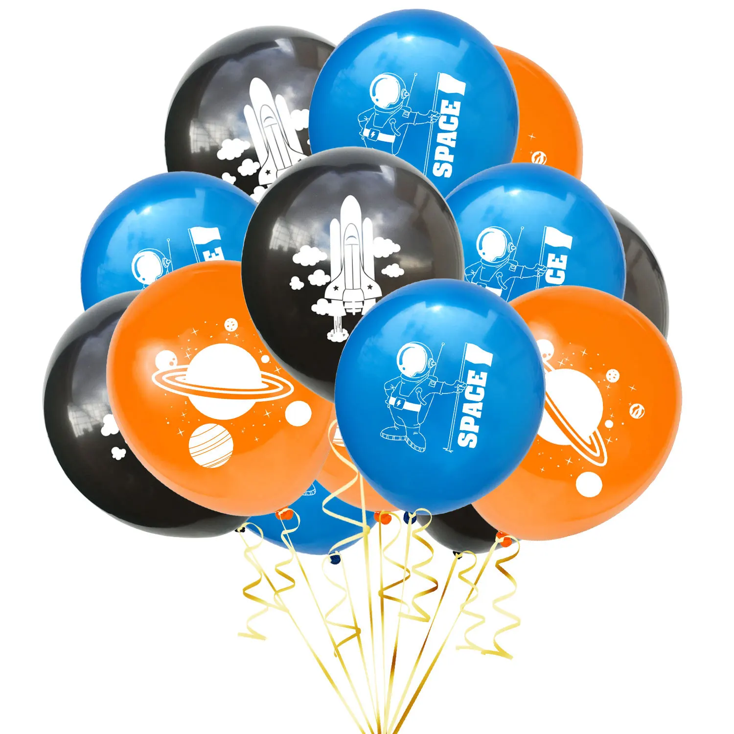 10 stücke Weltraum Thema Party Ballon Dekoration Lieferungen Astronaut Rakete UFO Ballon Für Junge Geburtstag Party Dekoration Ballon Image