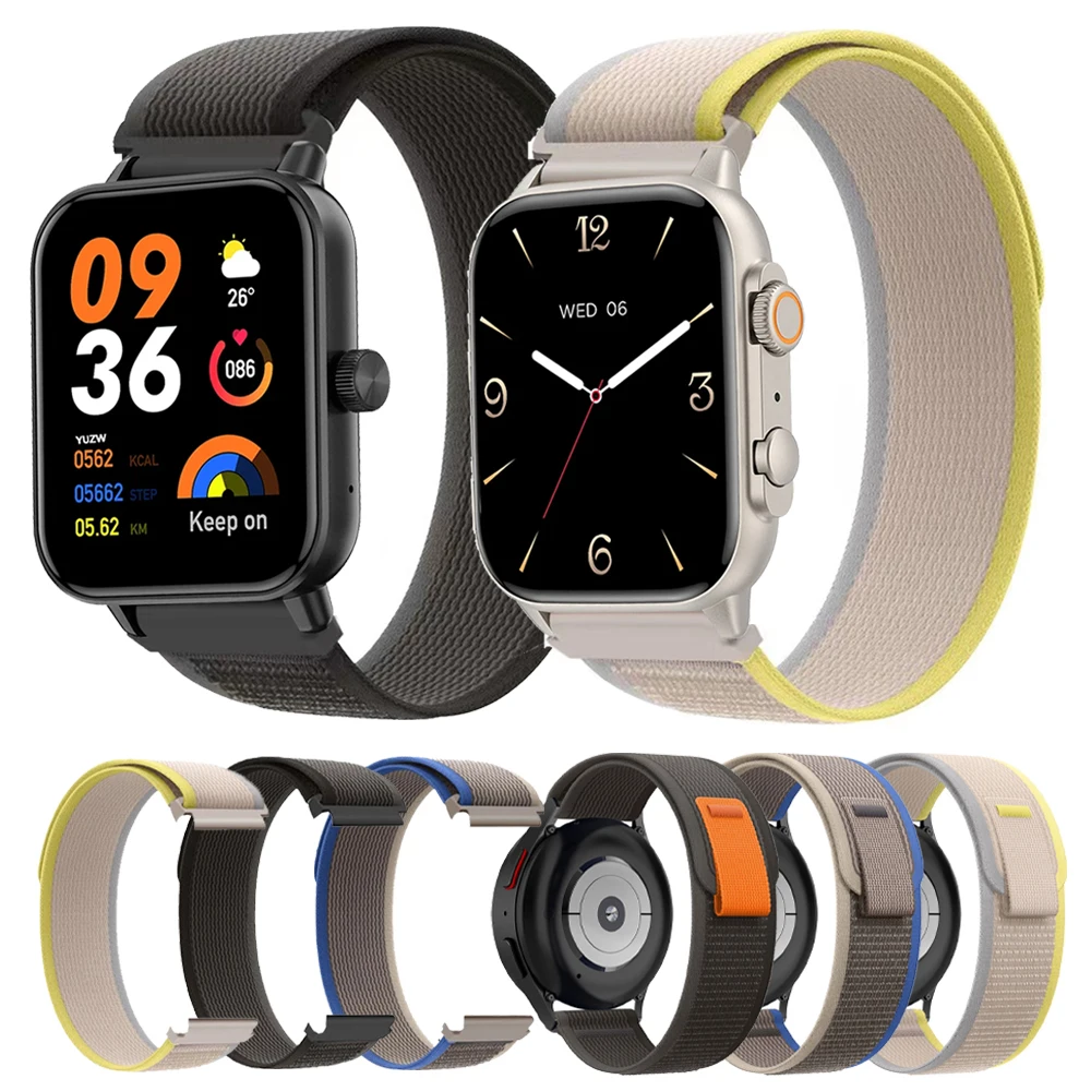 Sport Uhrenarmband 20mm 22mm Für COLMI P71 Band Für COLMI M42/C81/C61/P81/P68/P73/P76/I31 Weiche Nylon Atmungsaktive Correa Armbänder Image