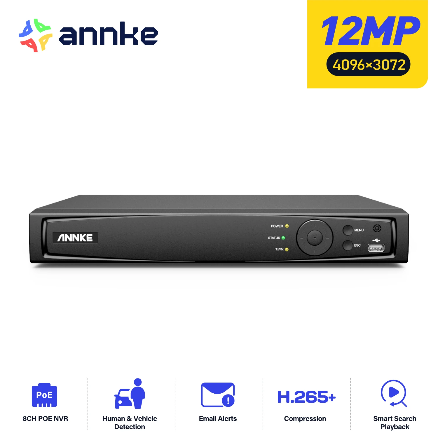 ANNKE 8MP 8CH POE Video Recorder H.265 NVR Für HD POE 2MP 4MP 5MP 8MP IP POE Kamera Home Überwachung sicherheit Motion Erkennung Image