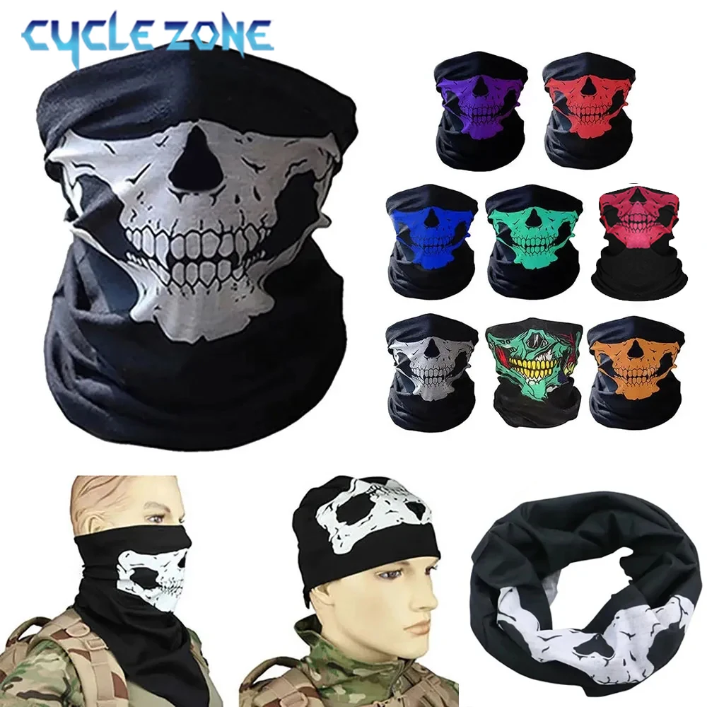 Sommer Radfahren Gesicht Abdeckung Maske Schal Fahrrad Halbe Gesichtsmaske Stirnband Bandana Halloween Spaß Schal Angeln Wandern Reiten Stirnband Image