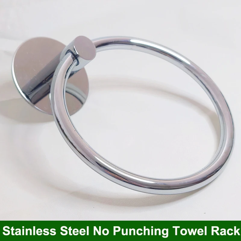 Badet uch Ring Bad Hardware Zubehör verdicken Edelstahl Handtuch halter für Bad moderne runde Handtuch halter w