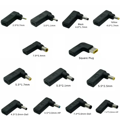Laptop Power PD Adapter Stecker DC Stecker USB Typ C Buchse auf Universal Stecker Konverter für HP Dell Asus Acer Lenovo Notebook Image