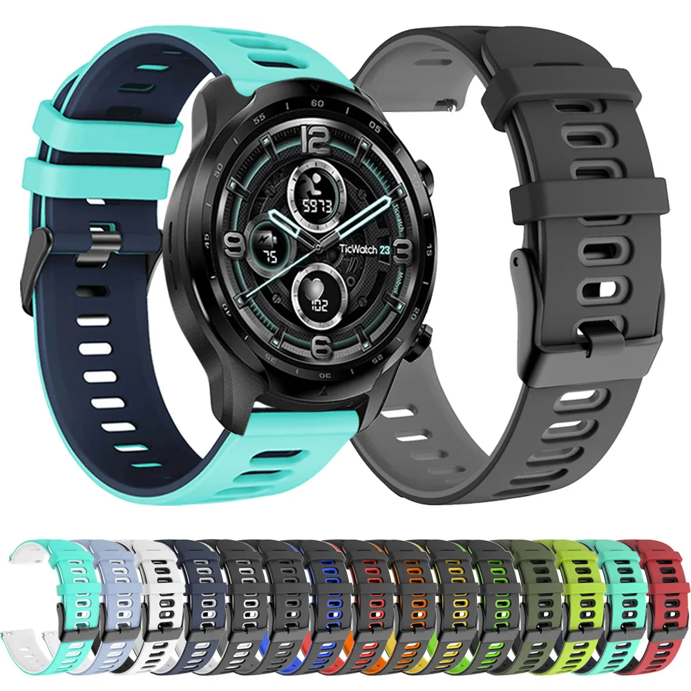 Sport Silikon Armband 22mm 20mm Breite Für TicWatch Pro 3 Ultra E3 E2 S2 Pro X GTW 2021 smart Uhr Band Armband Frauen Männer Correa Image