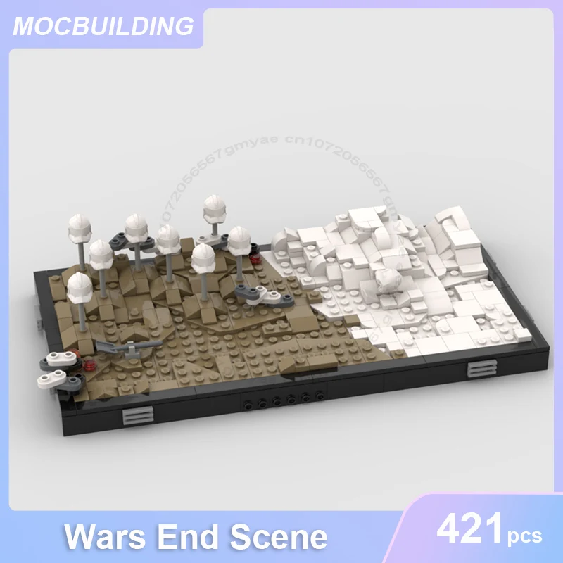 Kriege Ende Szene Modell Moc Bausteine DIY montieren Ziegel kreative pädagogische Raums ammlung Display Spielzeug Geschenke 421pcs Image